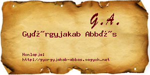 Györgyjakab Abbás névjegykártya